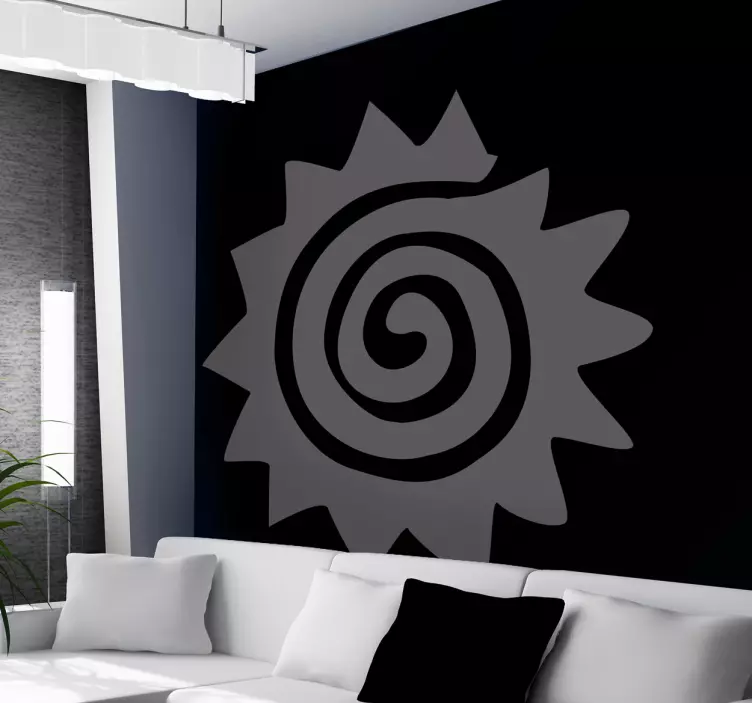 Autocolante decorativo sol em espiral - TenStickers