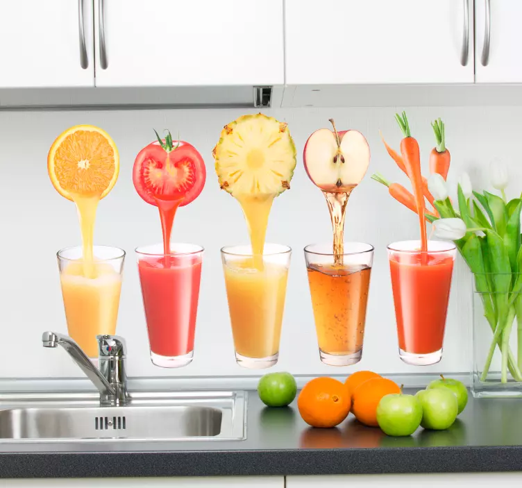 Autocolante decorativo sumos naturais - TenStickers