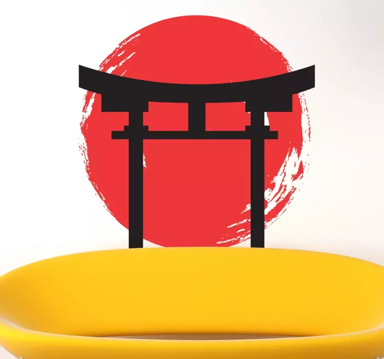 Autocolante decorativo templo japonês - TenStickers
