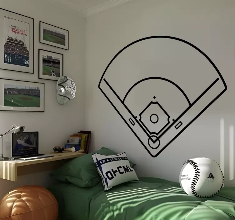 Autocolante de outros desportos campo de beisebol - TenStickers