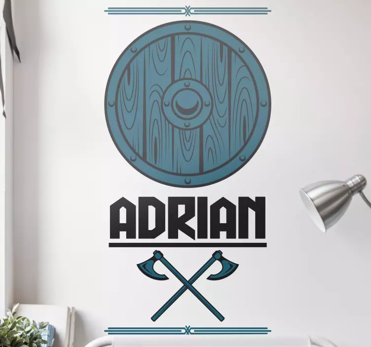 Autocolantes Escudo viking personalizado - TenStickers