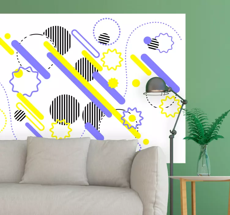adesivos decorativos abstrato estilo memphis - TenStickers