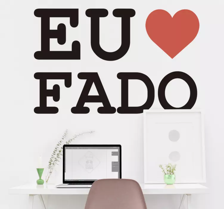 Autocolante Eu amo Fado - TenStickers