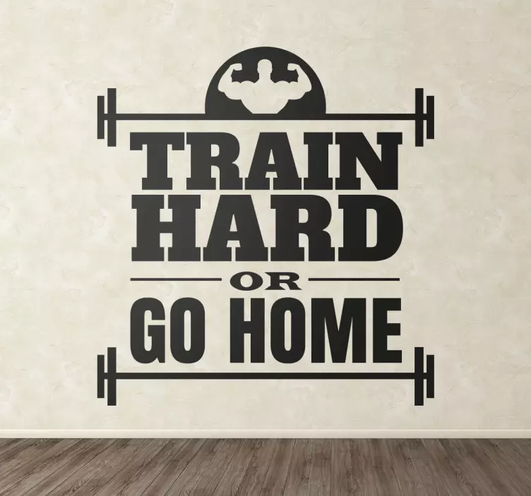 Autocolante ginário train hard - TenStickers