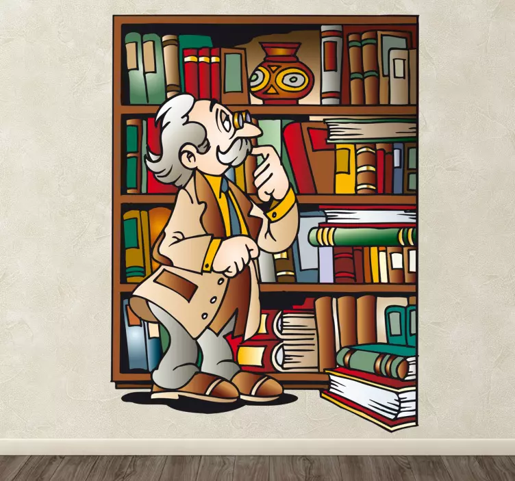 Autocolante infantil biblioteca do avô - TenStickers