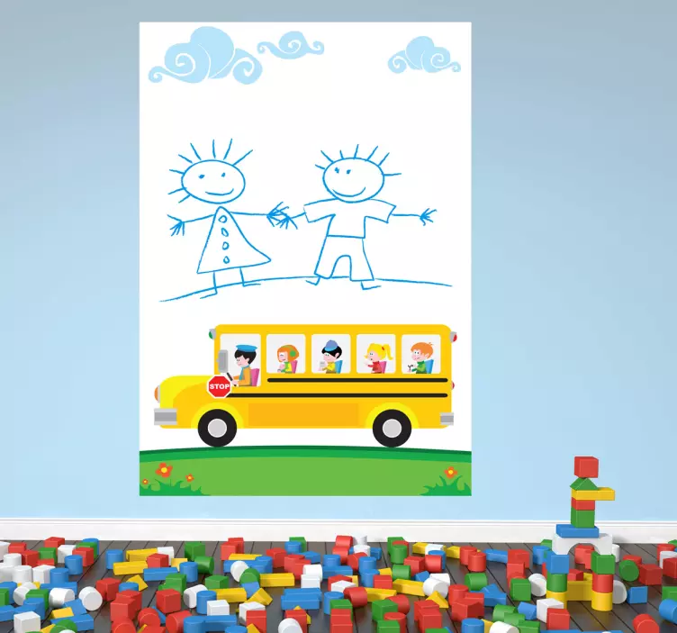 Autocolante infantil escolinha - TenStickers