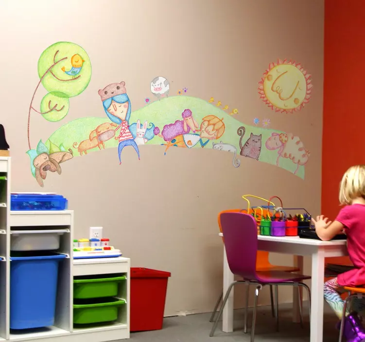 Autocolante infantil mascotes - TenStickers