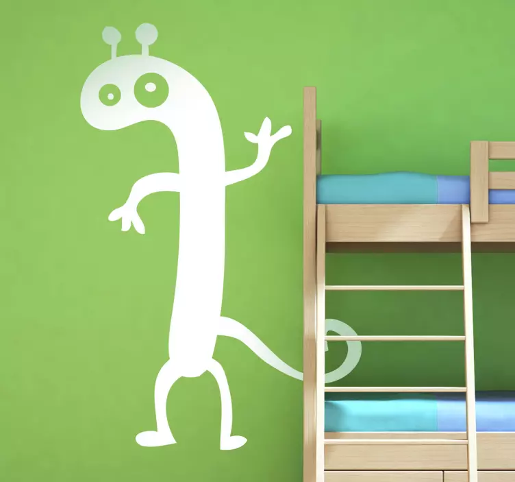Autocolante infantil monstro com antenas - TenStickers