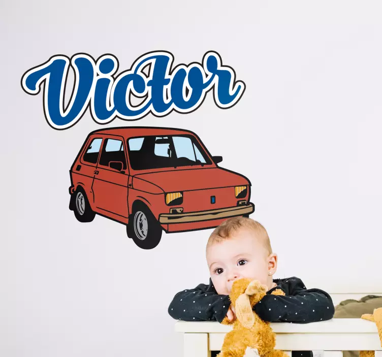 Autocolante infantil personalizado de carros - TenStickers