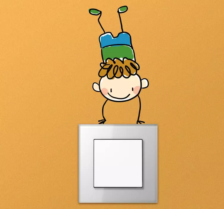Autocolante interruptor menino piruetas - TenStickers
