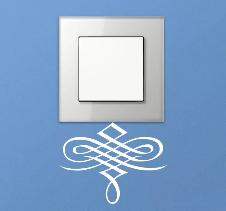 Autocolante interruptor ornamento caligráfico - TenStickers