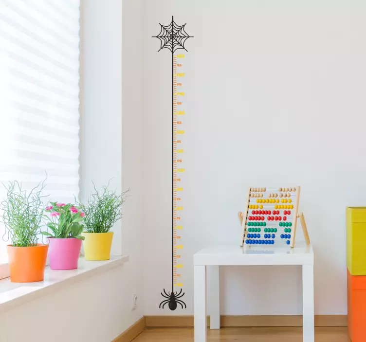 Autocolante decorativo medidor de altura Aranha - TenStickers