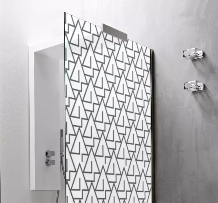 Autocolante para cabine de duche triângulos - TenStickers