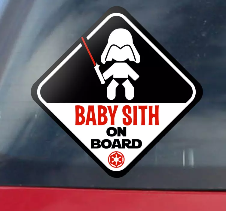Autocolante para carro Baby Sith a bordo - TenStickers