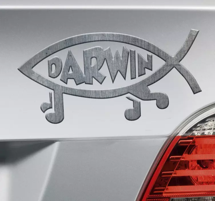 Autocolante para carro peixe darwin - TenStickers
