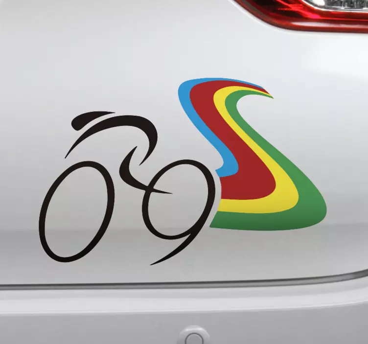 Vinil para carros Campeão mundial de ciclismo - TenStickers