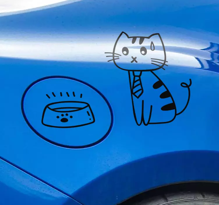 Autocolante para carros Gatto benzina - TenStickers