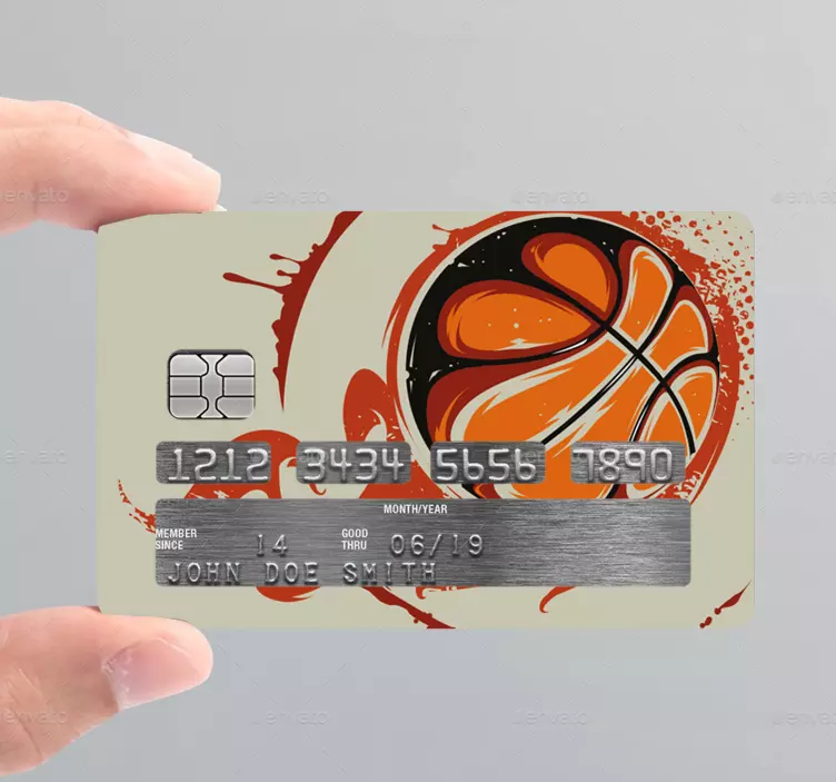 Autocolante para cartão de crédito Basquetebol - TenStickers