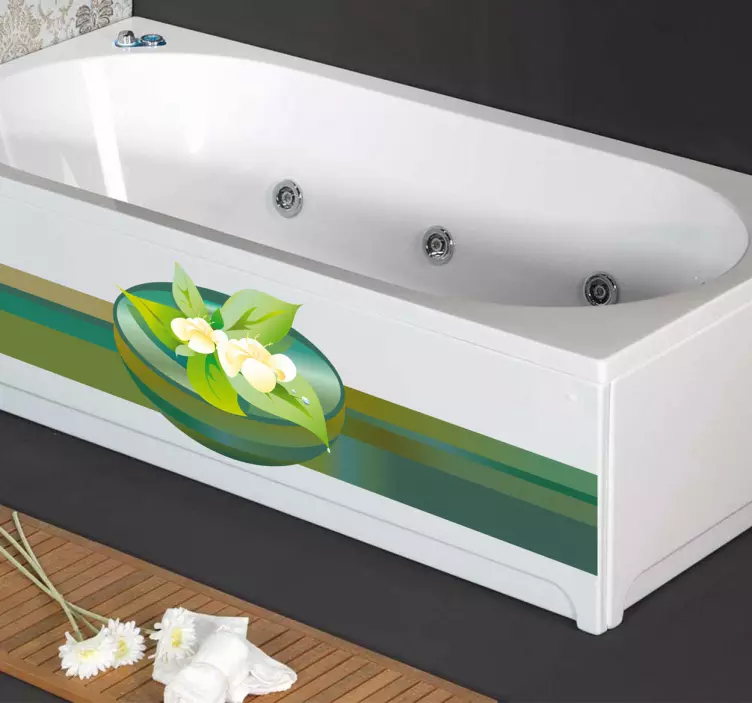 Autocolante para casa de banho Flor zen - TenStickers