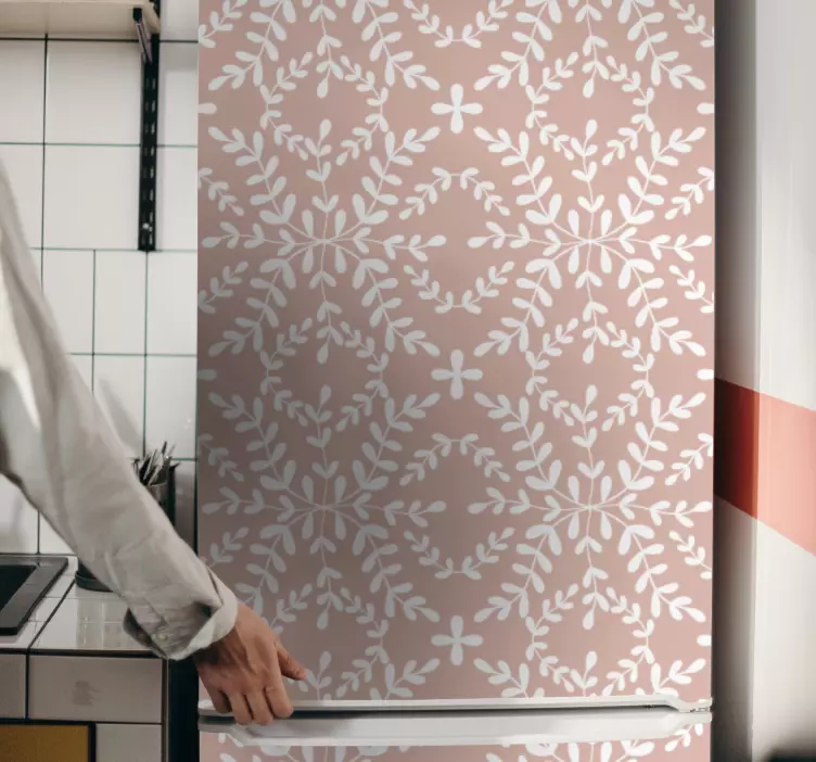 Autocolante para frigorífico capa com motivo floral - TenStickers