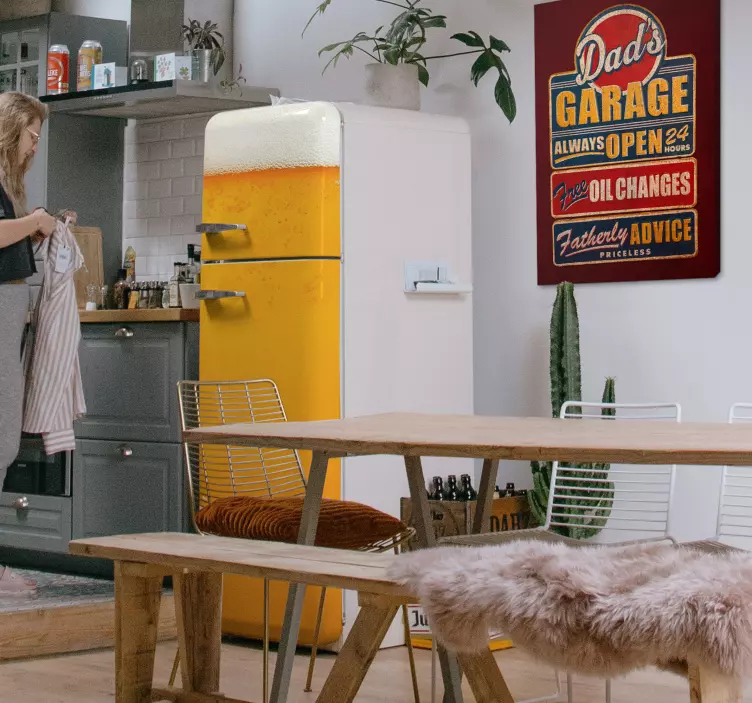 Autocolante para frigorífico cerveja - TenStickers