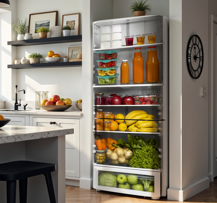 Autocolante para frigorífico comida da semana da família - TenStickers