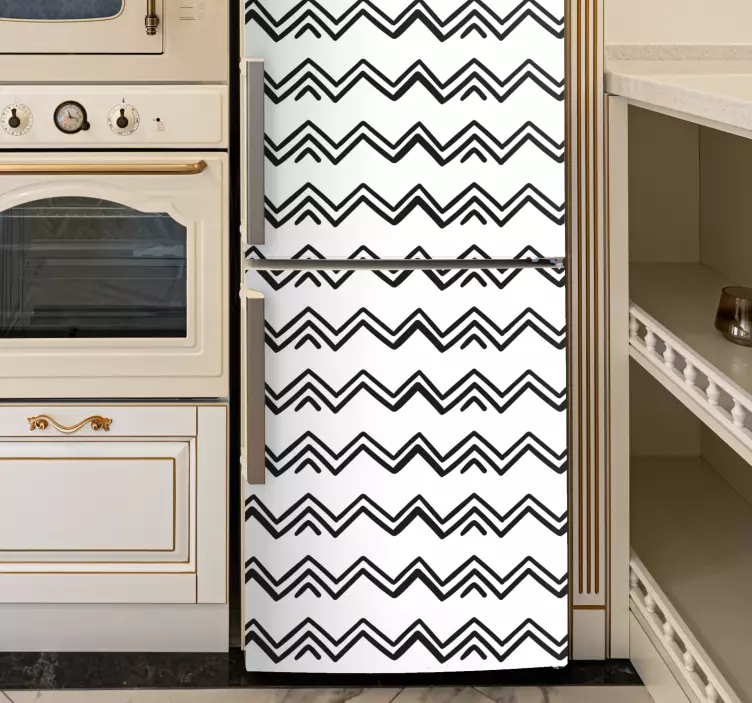 Autocolante para frigorífico decoração com padrão chevron - TenStickers