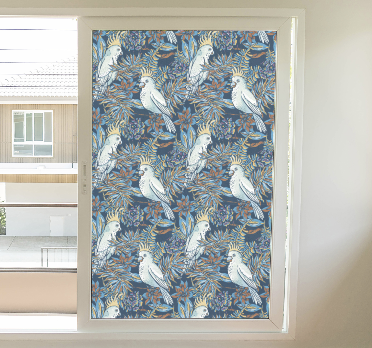 Autocolante para janela de pássaros e flores - TenStickers