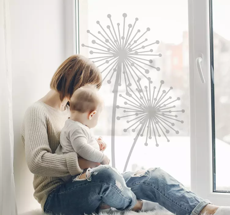 Autocolante para janelas do dente de leão - TenStickers