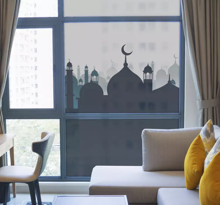 Autocolante para janelas ornamento árabe - TenStickers