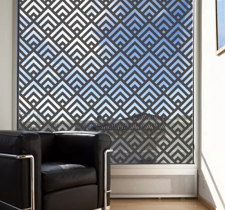 Autocolante para janela padrão geométrico - TenStickers