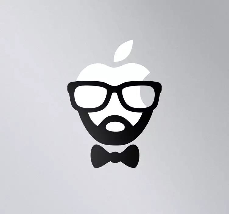 Autocolante para Macbook com rosto Hipster - TenStickers