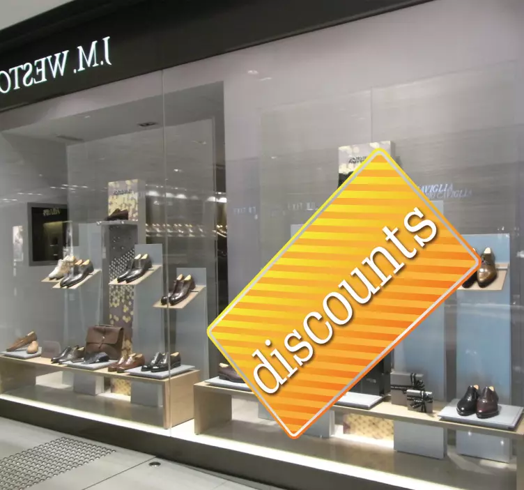 Autocolante para montras personalizável etiqueta retangular - TenStickers