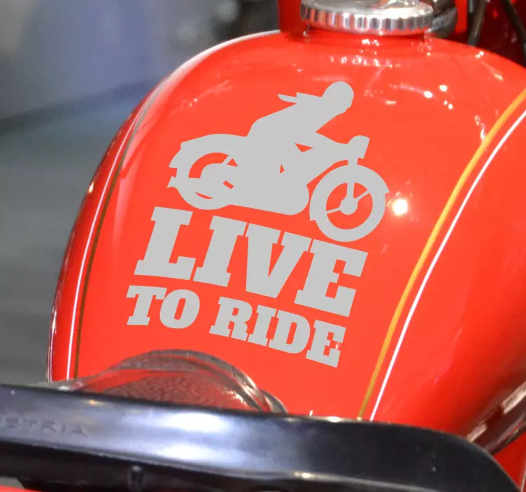 Autocolante para motas Live to Ride - TenStickers