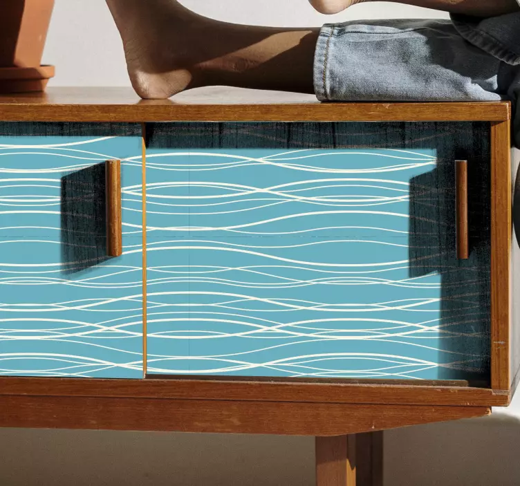 Autocolante para móveis com superfície em padrão ondulado - TenStickers