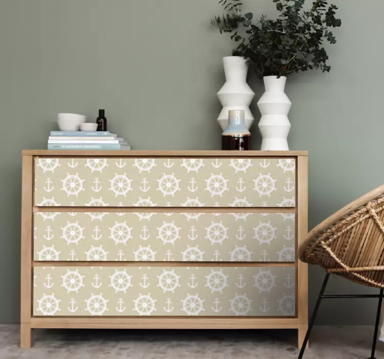 Autocolante para móveis conceito de roda náutica - TenStickers