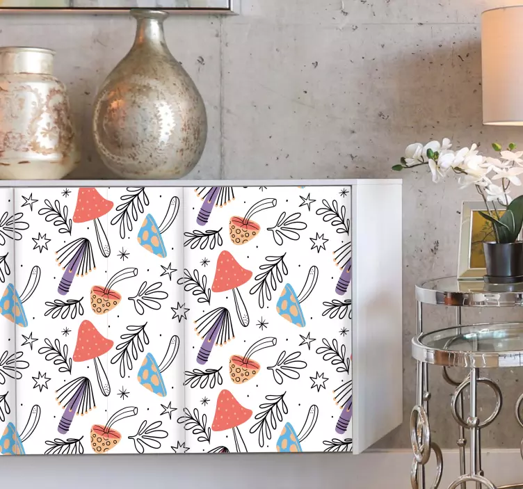 Autocolante para móveis padrões coloridos da natureza - TenStickers