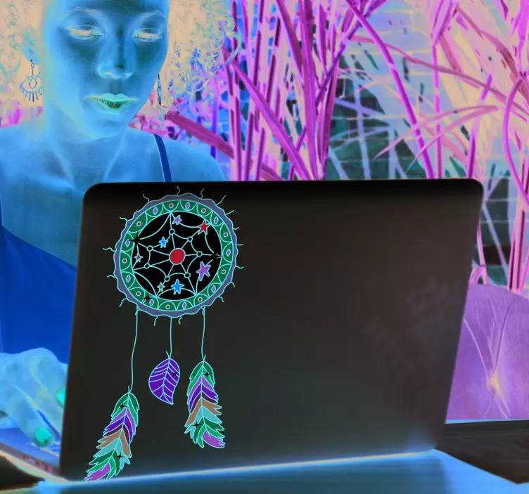 Vinil para PC Apanhador de sonhos de mandala - TenStickers