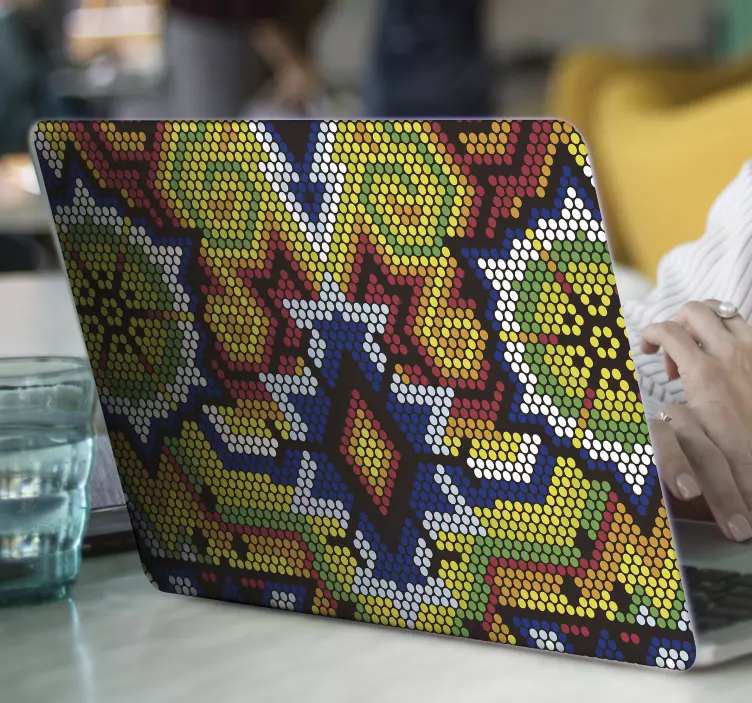 Autocolante para PC arte de Peyote do Huichol - TenStickers