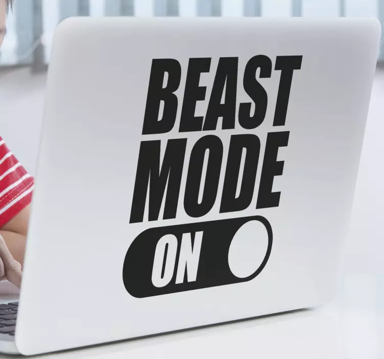 Autocolante para PC Beast mode ON - TenStickers