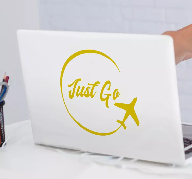 Autocolante para PC de viagens Just Go - TenStickers
