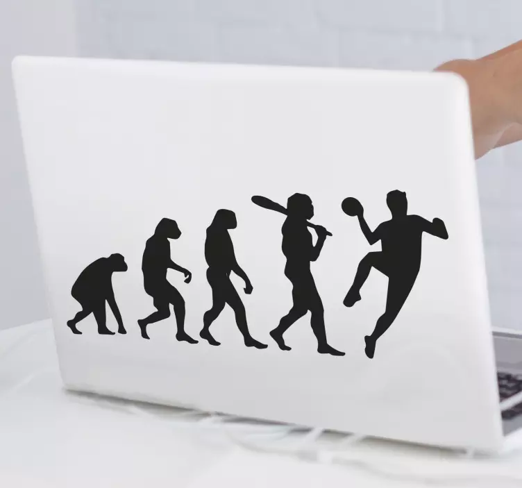 Autocolante para PC Evolução do andebol  - TenStickers