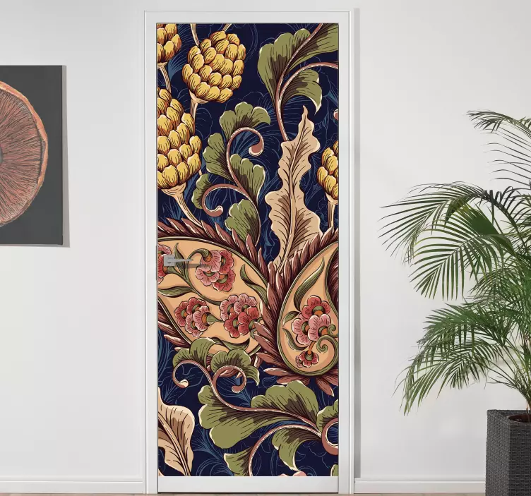 Vinil decorativo para portas padrão vitoriano - TenStickers