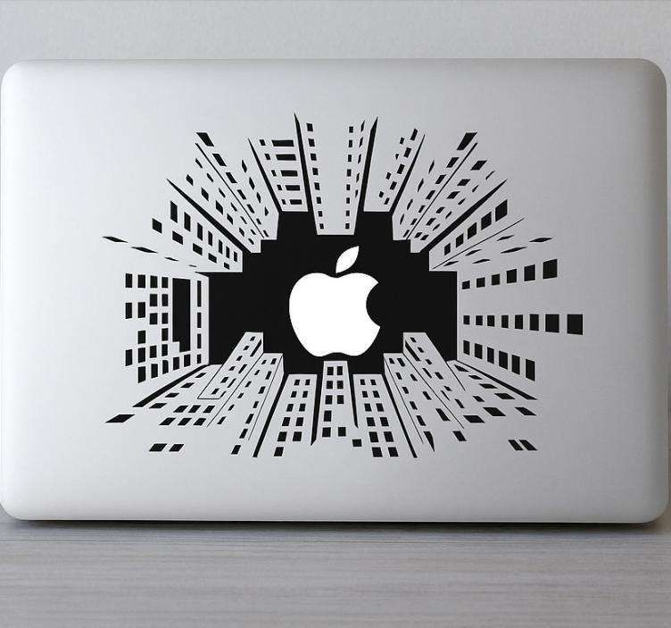 Autocolante para portátil arranha-céus do macbook - TenStickers