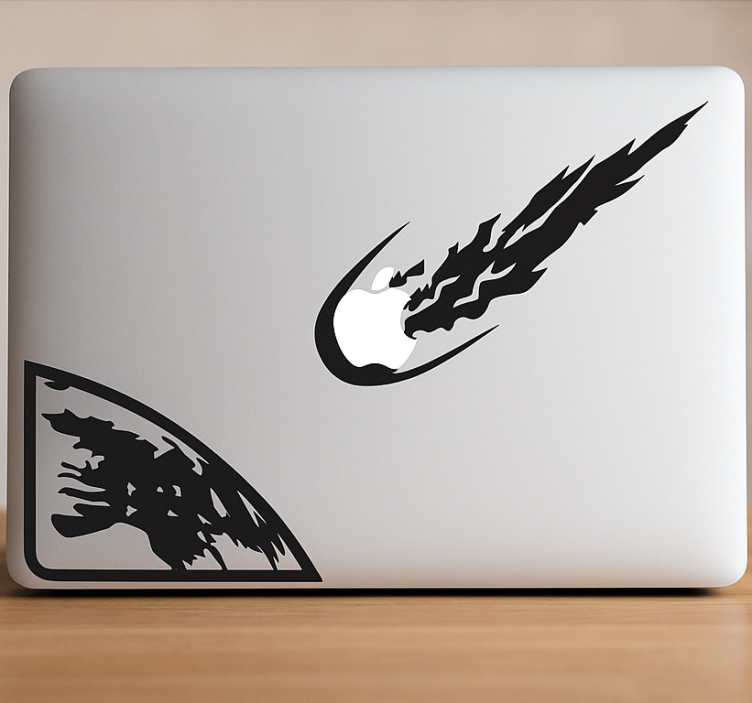 Autocolante para portátil impacto de meteoro no macbook - TenStickers