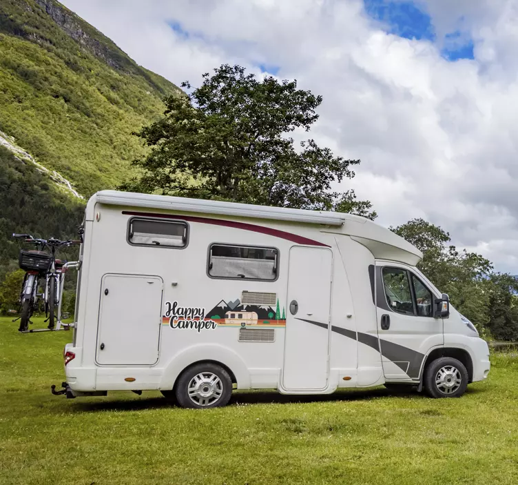 Autocolante para veículos campista feliz - TenStickers