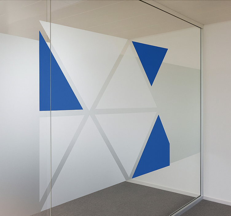 Autocolante para vitrines formas triangulares - TenStickers