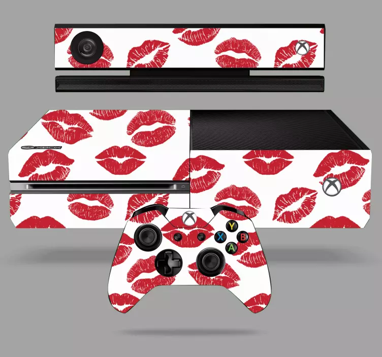 Adesivos personalizados para xbox Beijos batom vermelho - TenStickers