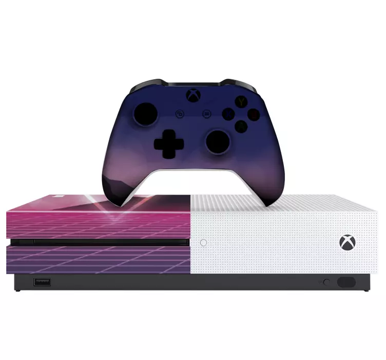 Adesivos personalizados para xbox Montanha neon retro - TenStickers