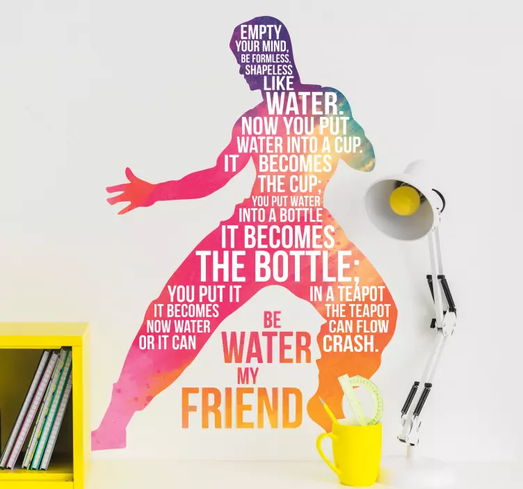 Autocolante parede Bruce Lee - TenStickers